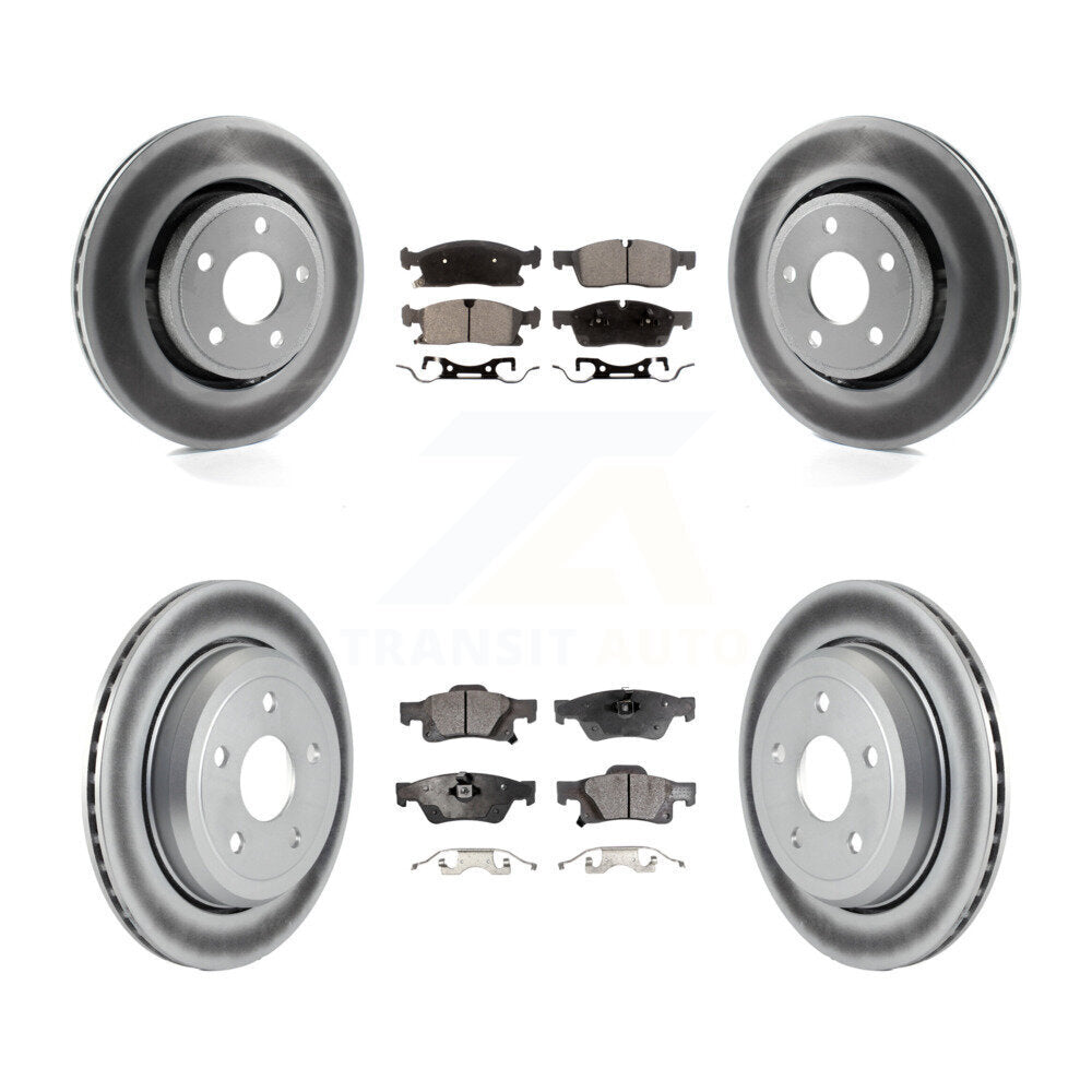 [Avant + Arrière] Kit de disque (revêtu) et plaquette (semi-métallique) de frein pour Dodge Durango Jeep Grand Cherokee WK KGF-100743
