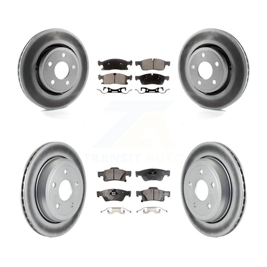 [Avant + Arrière] Kit de disque (revêtu) et plaquette (semi-métallique) de frein pour Dodge Durango Jeep Grand Cherokee WK KGF-100743