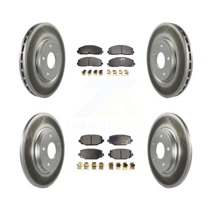 [Avant + Arrière] Kit de disque (revêtu) et plaquette (semi-métallique) de frein pour Dodge Grand Caravan Journey Chrysler Town & Country Ram C/V Volkswagen Routan KGF-100745