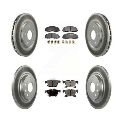 [Avant + Arrière] Kit de disque (revêtu) et plaquette (semi-métallique) de frein pour Chrysler Pacifica Voyager Grand Caravan KGF-100746