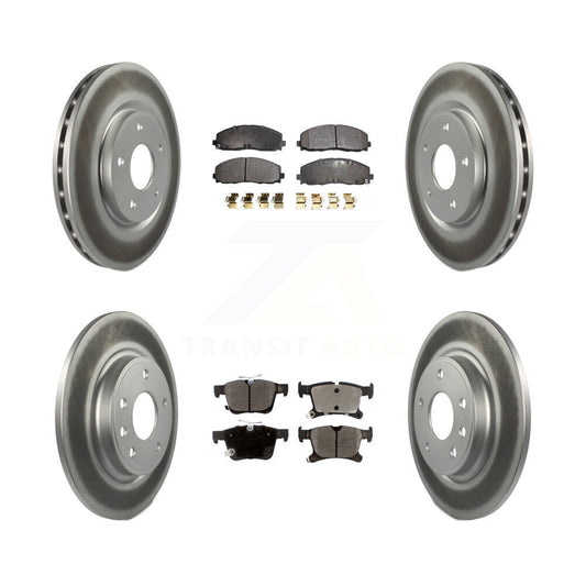[Avant + Arrière] Kit de disque (revêtu) et plaquette (semi-métallique) de frein pour Chrysler Pacifica Voyager Grand Caravan KGF-100746