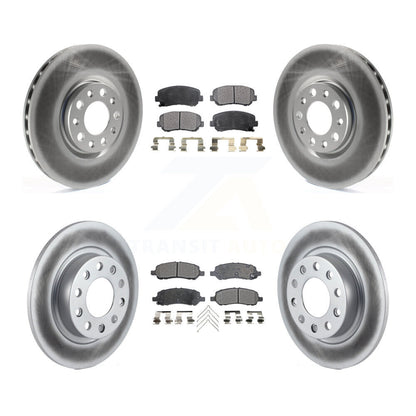[Avant + Arrière] Kit de disque (revêtu) et plaquette (semi-métallique) de frein pour 2013-2016 Dodge Dart KGF-100747