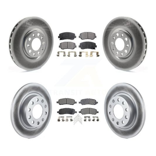 [Avant + Arrière] Kit de disque (revêtu) et plaquette (semi-métallique) de frein pour 2013-2016 Dodge Dart KGF-100747