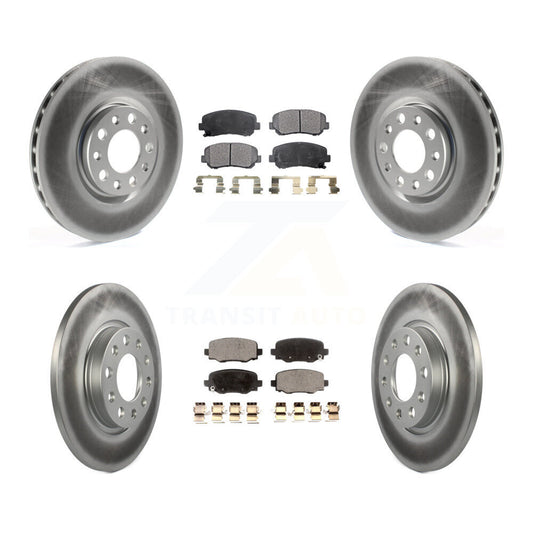 [Avant + Arrière] Kit de disque (revêtu) et plaquette (semi-métallique) de frein pour 2015-2017 Chrysler 200 avec 305mm Diameter Rotor KGF-100748