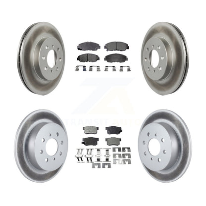 [Avant + Arrière] Kit de disque (revêtu) et plaquette (semi-métallique) de frein pour Honda Civic Acura EL KGF-100752