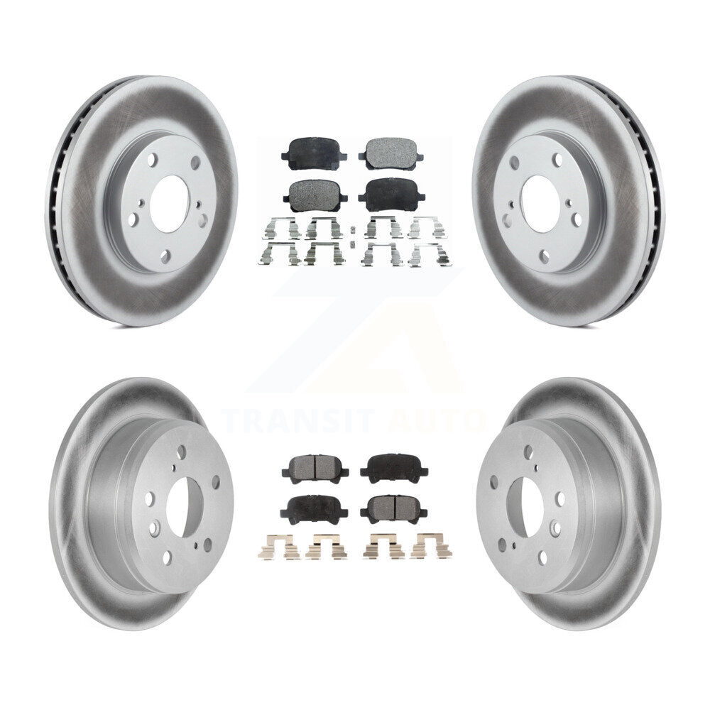 [Avant + Arrière] Kit de disque (revêtu) et plaquette (semi-métallique) de frein pour Toyota Camry Solara KGF-100755