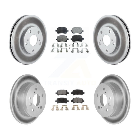 [Avant + Arrière] Kit de disque (revêtu) et plaquette (semi-métallique) de frein pour Toyota Camry Solara KGF-100755