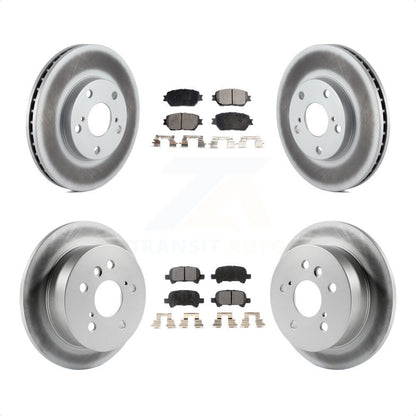 [Avant + Arrière] Kit de disque (revêtu) et plaquette (semi-métallique) de frein pour 2005-2006 Toyota Camry Base LE Vehicles Manufactured In USA KGF-100756 par Transit Auto