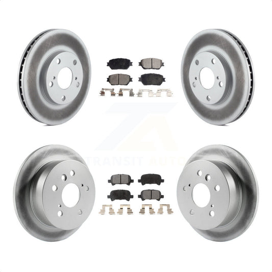 [Avant + Arrière] Kit de disque (revêtu) et plaquette (semi-métallique) de frein pour 2005-2006 Toyota Camry Base LE Vehicles Manufactured In USA KGF-100756 par Transit Auto