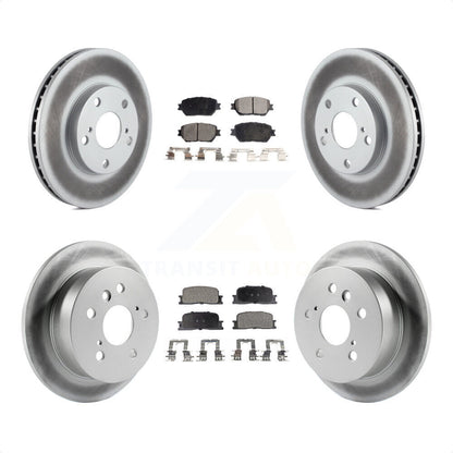 [Avant + Arrière] Kit de disque (revêtu) et plaquette (semi-métallique) de frein pour 2005-2006 Toyota Camry Base LE Vehicles Manufactured In Japan KGF-100757 par Transit Auto