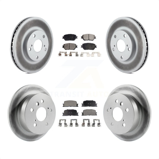 [Avant + Arrière] Kit de disque (revêtu) et plaquette (semi-métallique) de frein pour 2005-2006 Toyota Camry Base LE Vehicles Manufactured In Japan KGF-100757 par Transit Auto