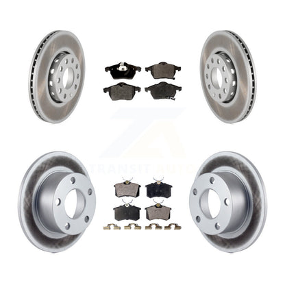 [Avant + Arrière] Kit de disque (revêtu) et plaquette (semi-métallique) de frein pour 1999 Volkswagen Passat FWD From Chassis VIN #3BX124708 KGF-100762