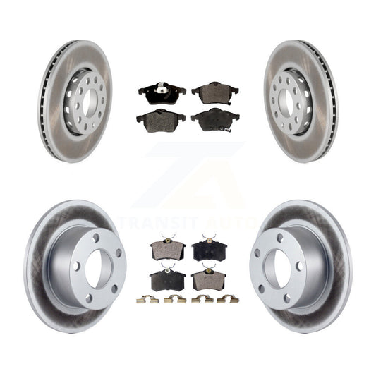 [Avant + Arrière] Kit de disque (revêtu) et plaquette (semi-métallique) de frein pour 1999 Volkswagen Passat FWD From Chassis VIN #3BX124708 KGF-100762