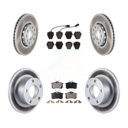 [Avant + Arrière] Kit de disque (revêtu) et plaquette (semi-métallique) de frein pour 2002 Volkswagen Passat FWD avec Dual Piston Caliper KGF-100771