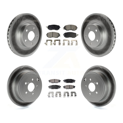 [Avant + Arrière] Kit de disque (revêtu) et plaquette (semi-métallique) de frein pour 2011 Subaru Impreza Outback Sport 2.5i Premium KGF-100773
