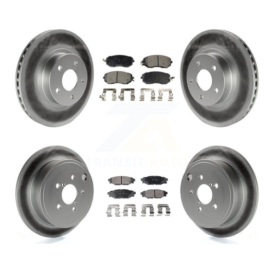[Avant + Arrière] Kit de disque (revêtu) et plaquette (semi-métallique) de frein pour 2011 Subaru Impreza Outback Sport 2.5i Premium KGF-100773