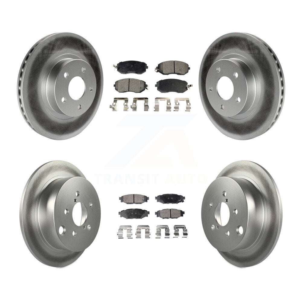 [Avant + Arrière] Kit de disque (revêtu) et plaquette (semi-métallique) de frein pour Subaru Impreza KGF-100774