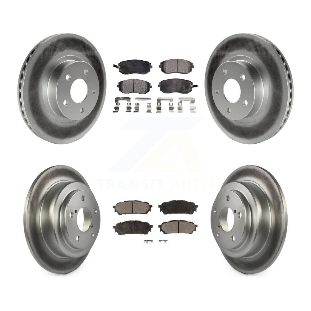 [Avant + Arrière] Kit de disque (revêtu) et plaquette (semi-métallique) de frein pour Subaru Impreza Saab 9-2X KGF-100777