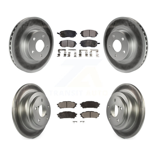 [Avant + Arrière] Kit de disque (revêtu) et plaquette (semi-métallique) de frein pour Subaru Impreza Saab 9-2X KGF-100777