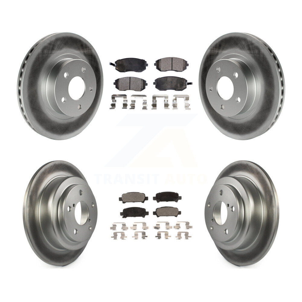 [Avant + Arrière] Kit de disque (revêtu) et plaquette (semi-métallique) de frein pour 2002-2003 Subaru Impreza Outback RS TS KGF-100778