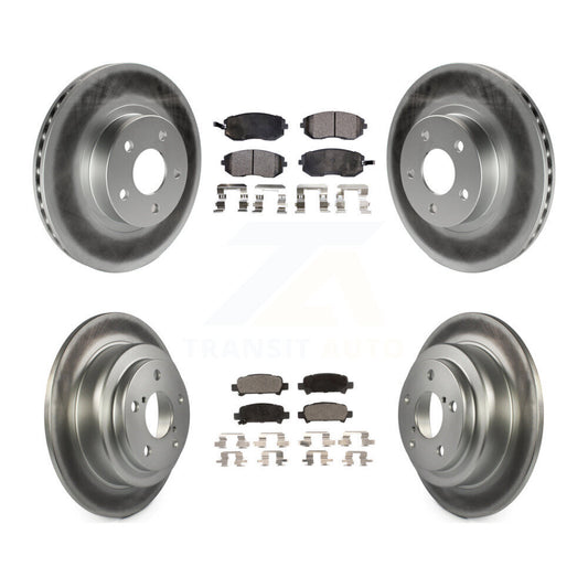 [Avant + Arrière] Kit de disque (revêtu) et plaquette (semi-métallique) de frein pour 2002-2003 Subaru Impreza Outback RS TS KGF-100778