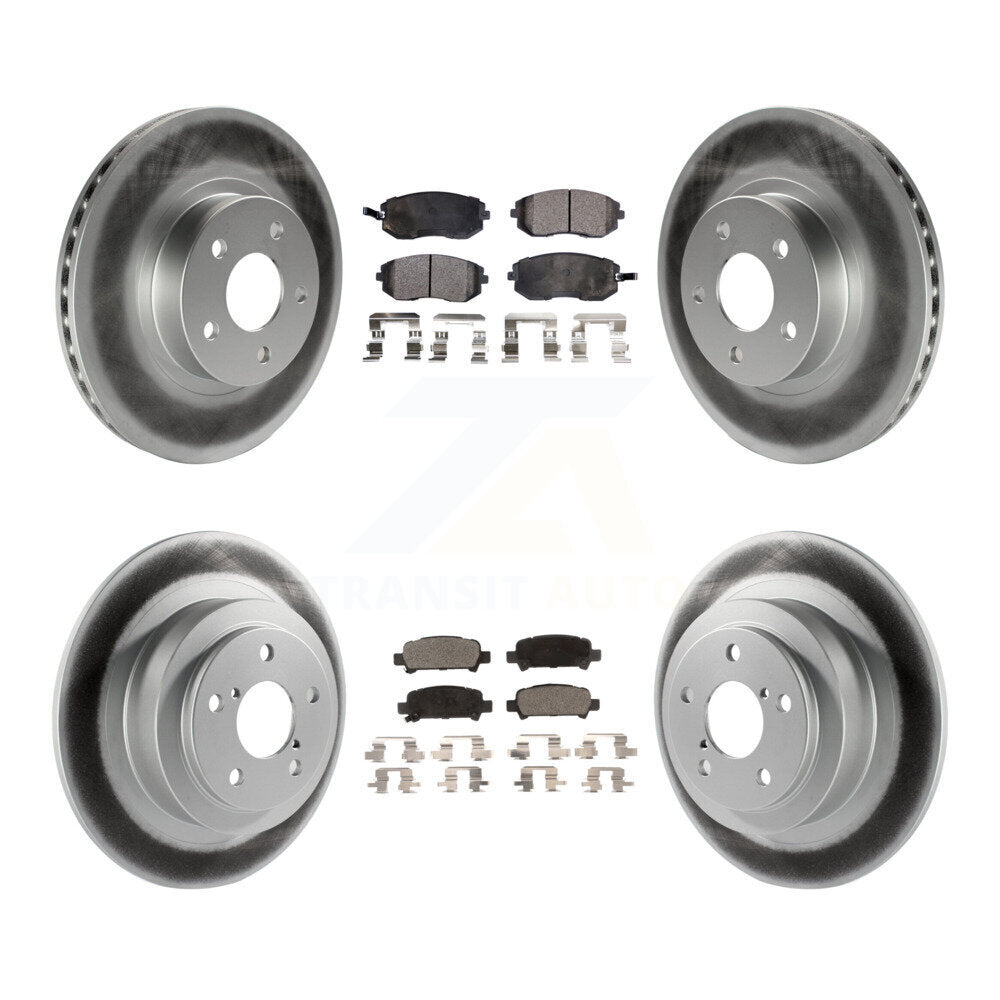[Avant + Arrière] Kit de disque (revêtu) et plaquette (semi-métallique) de frein pour Subaru Legacy KGF-100779