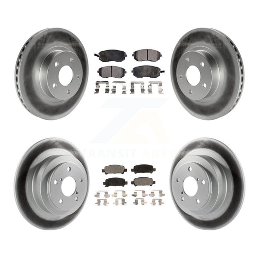 [Avant + Arrière] Kit de disque (revêtu) et plaquette (semi-métallique) de frein pour Subaru Legacy KGF-100779