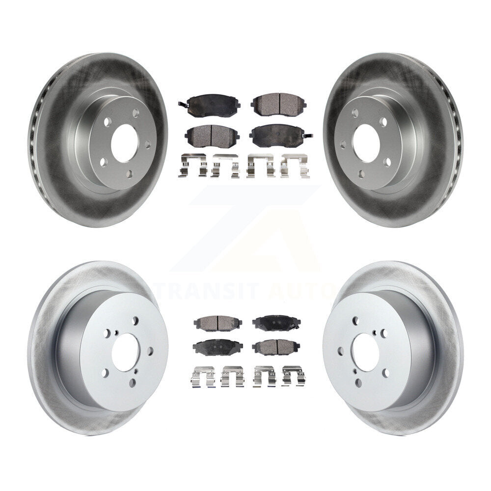 [Avant + Arrière] Kit de disque (revêtu) et plaquette (semi-métallique) de frein pour 2005 Subaru Legacy i Limited avec 277mm Diameter Rotor KGF-100780