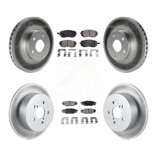 [Avant + Arrière] Kit de disque (revêtu) et plaquette (semi-métallique) de frein pour 2005 Subaru Legacy i Limited avec 277mm Diameter Rotor KGF-100780