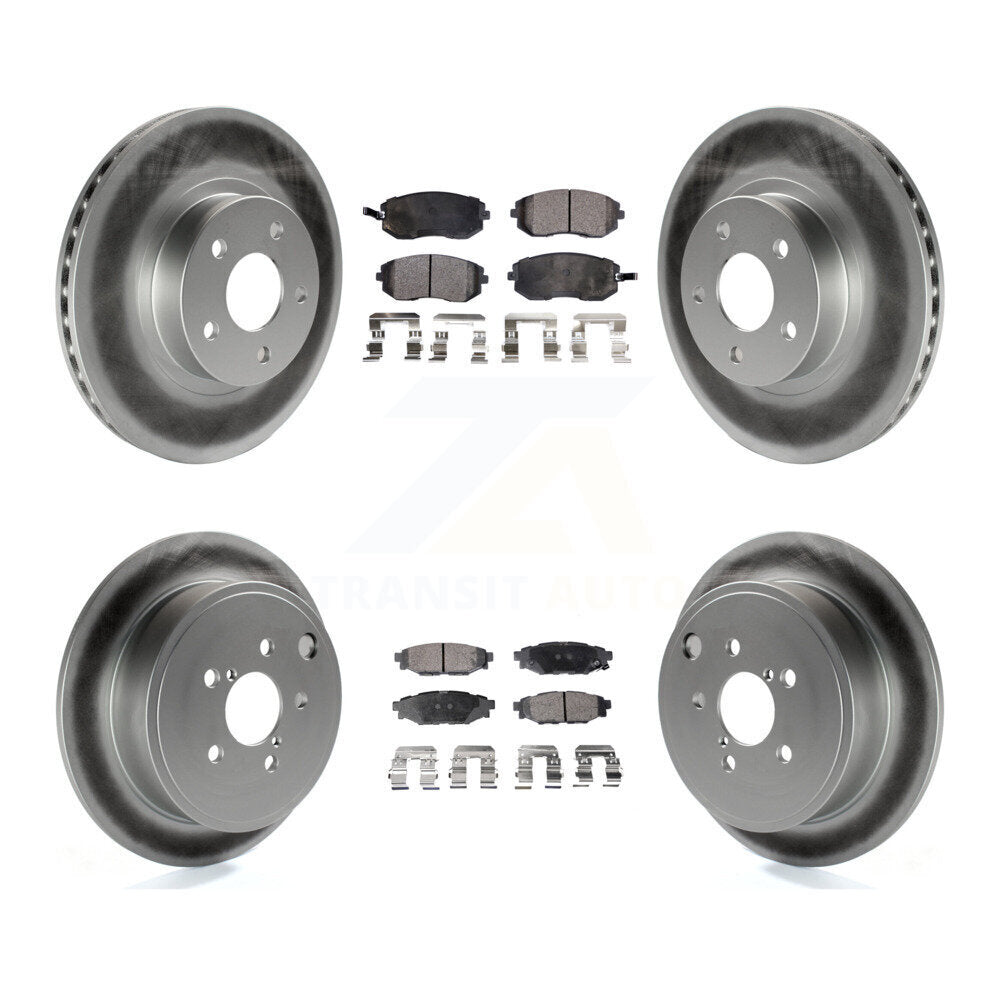 [Avant + Arrière] Kit de disque (revêtu) et plaquette (semi-métallique) de frein pour Subaru Impreza KGF-100781