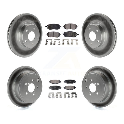 [Avant + Arrière] Kit de disque (revêtu) et plaquette (semi-métallique) de frein pour Subaru Impreza KGF-100781