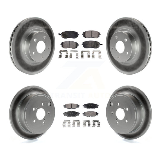 [Avant + Arrière] Kit de disque (revêtu) et plaquette (semi-métallique) de frein pour Subaru Impreza KGF-100781