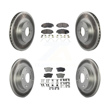 [Avant + Arrière] Kit de disque (revêtu) et plaquette (semi-métallique) de frein pour 2014-2015 Honda Civic Touring KGF-100784