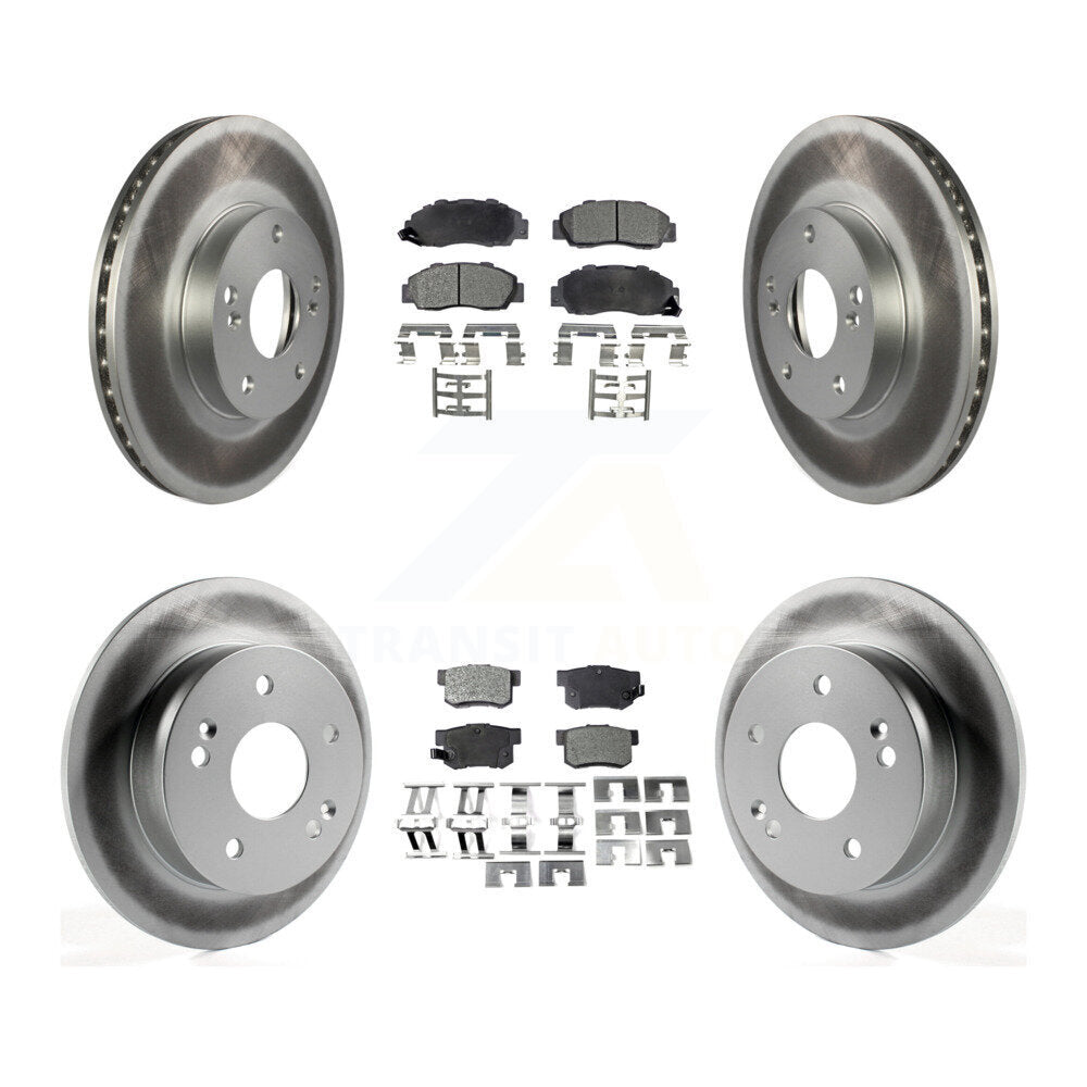 [Avant + Arrière] Kit de disque (revêtu) et plaquette (semi-métallique) de frein pour 1998-2002 Honda Accord 3.0L KGF-100785