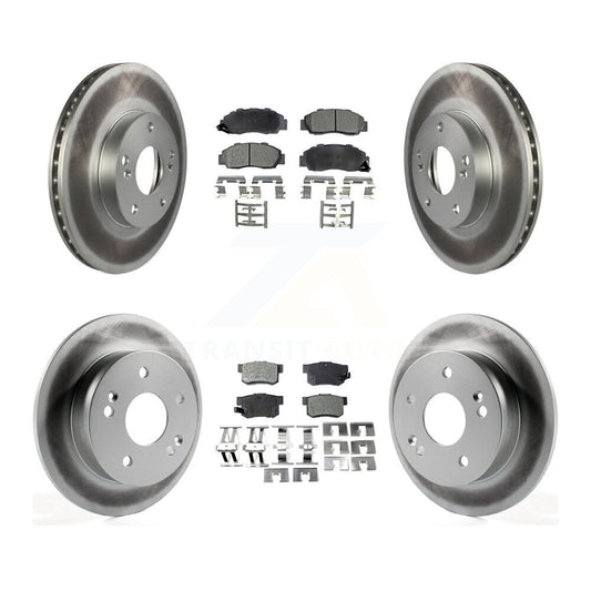 [Avant + Arrière] Kit de disque (revêtu) et plaquette (semi-métallique) de frein pour 1998-2002 Honda Accord 3.0L KGF-100785