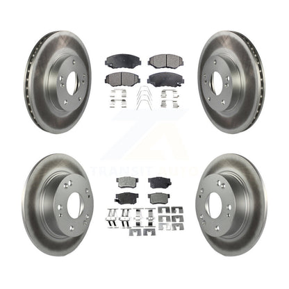 [Avant + Arrière] Kit de disque (revêtu) et plaquette (semi-métallique) de frein pour 2003-2007 Honda Accord 2.4L Excluding Vehicles Built Canadian Market KGF-100787