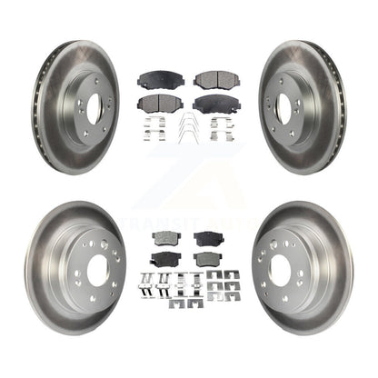 [Avant + Arrière] Kit de disque (revêtu) et plaquette (semi-métallique) de frein pour 2003-2011 Honda Element KGF-100788
