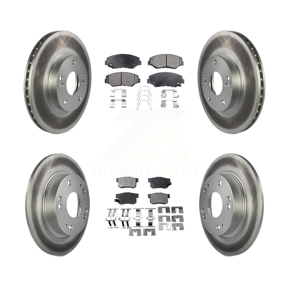 [Avant + Arrière] Kit de disque (revêtu) et plaquette (semi-métallique) de frein pour Honda Civic Acura ILX KGF-100789