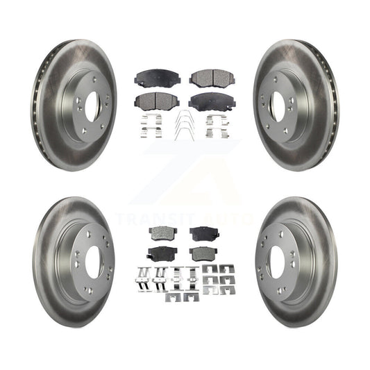 [Avant + Arrière] Kit de disque (revêtu) et plaquette (semi-métallique) de frein pour Honda Civic Acura ILX KGF-100789