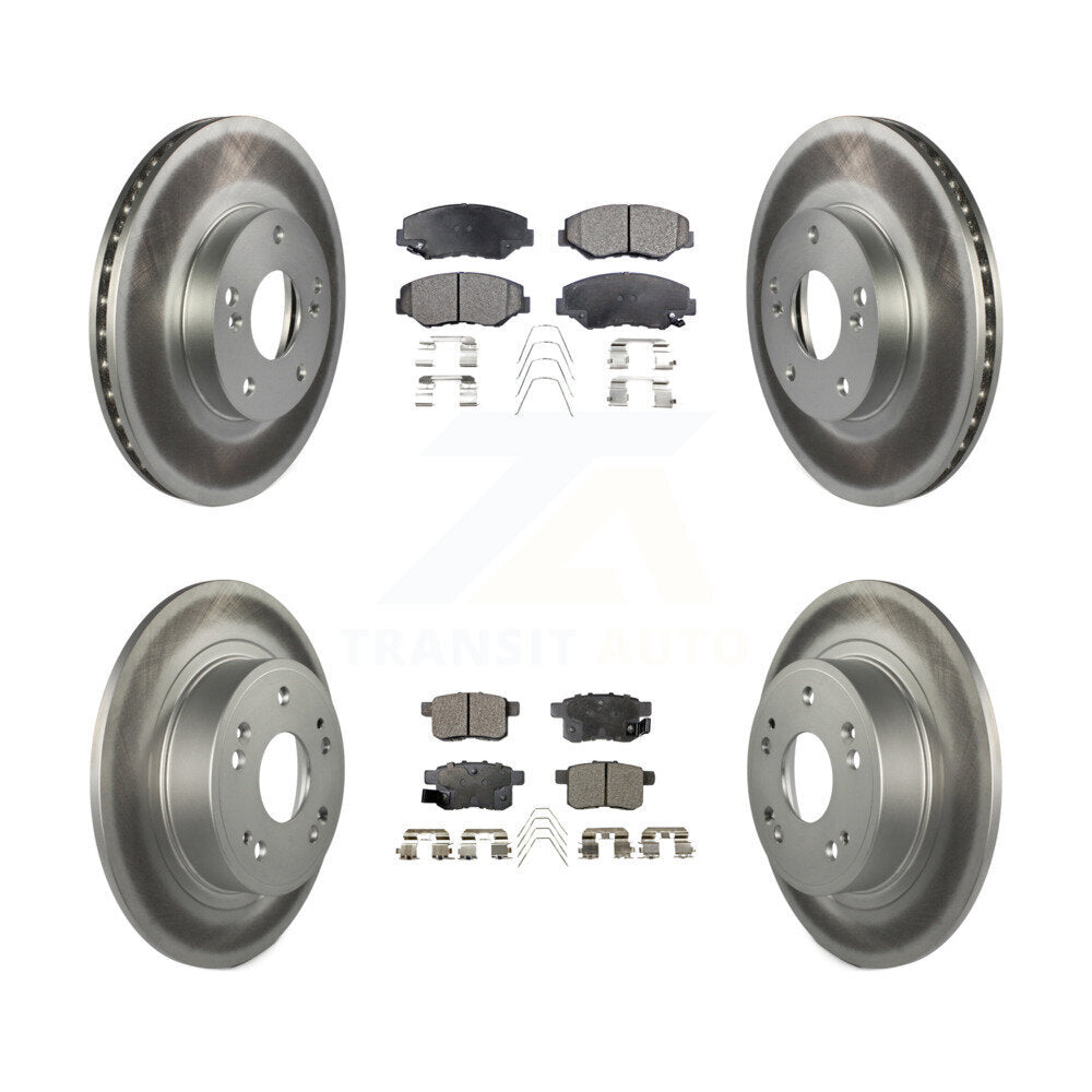 [Avant + Arrière] Kit de disque (revêtu) et plaquette (semi-métallique) de frein pour Honda Accord KGF-100790