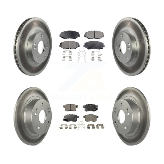 [Avant + Arrière] Kit de disque (revêtu) et plaquette (semi-métallique) de frein pour Honda Accord KGF-100790