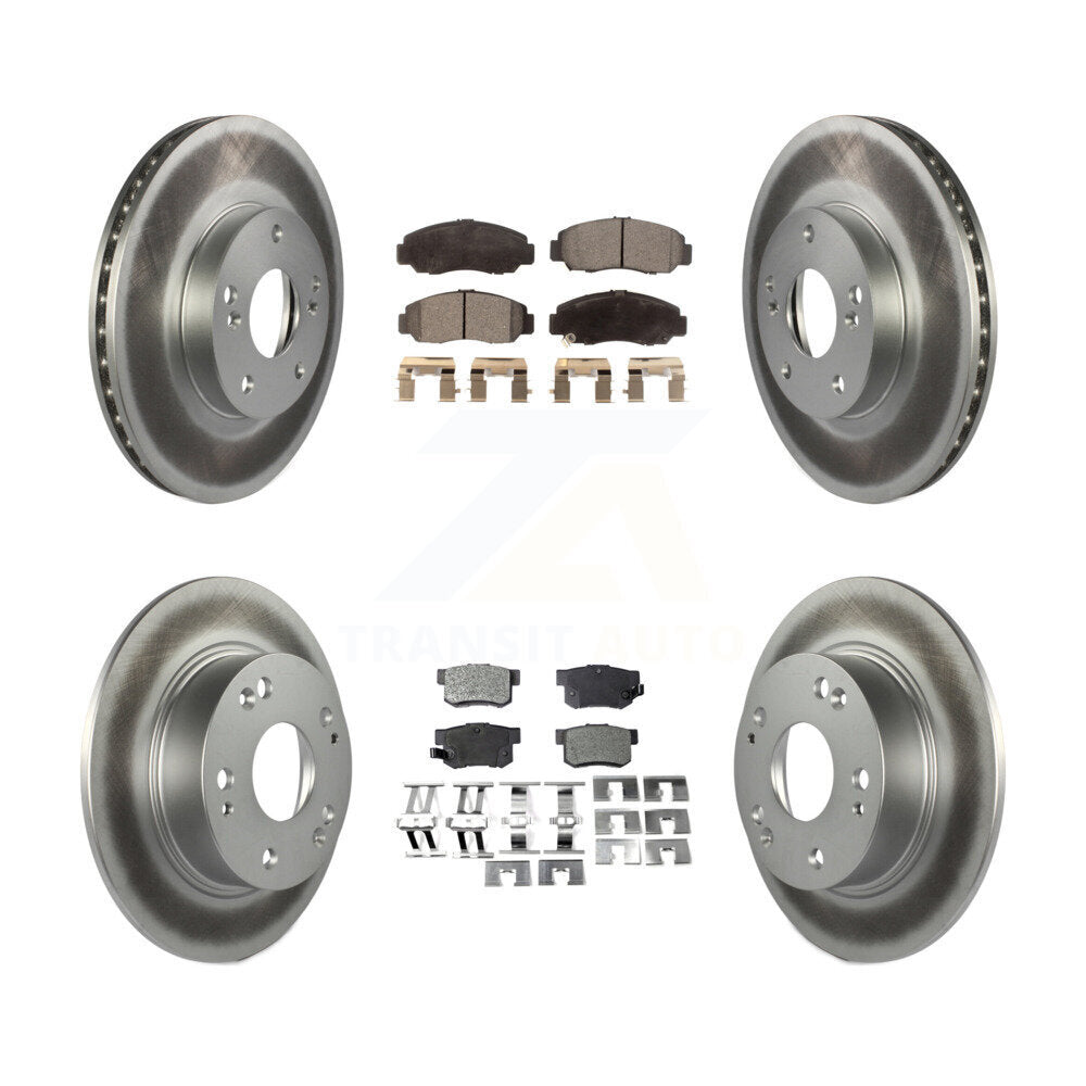 [Avant + Arrière] Kit de disque (revêtu) et plaquette (semi-métallique) de frein pour Honda Accord KGF-100792
