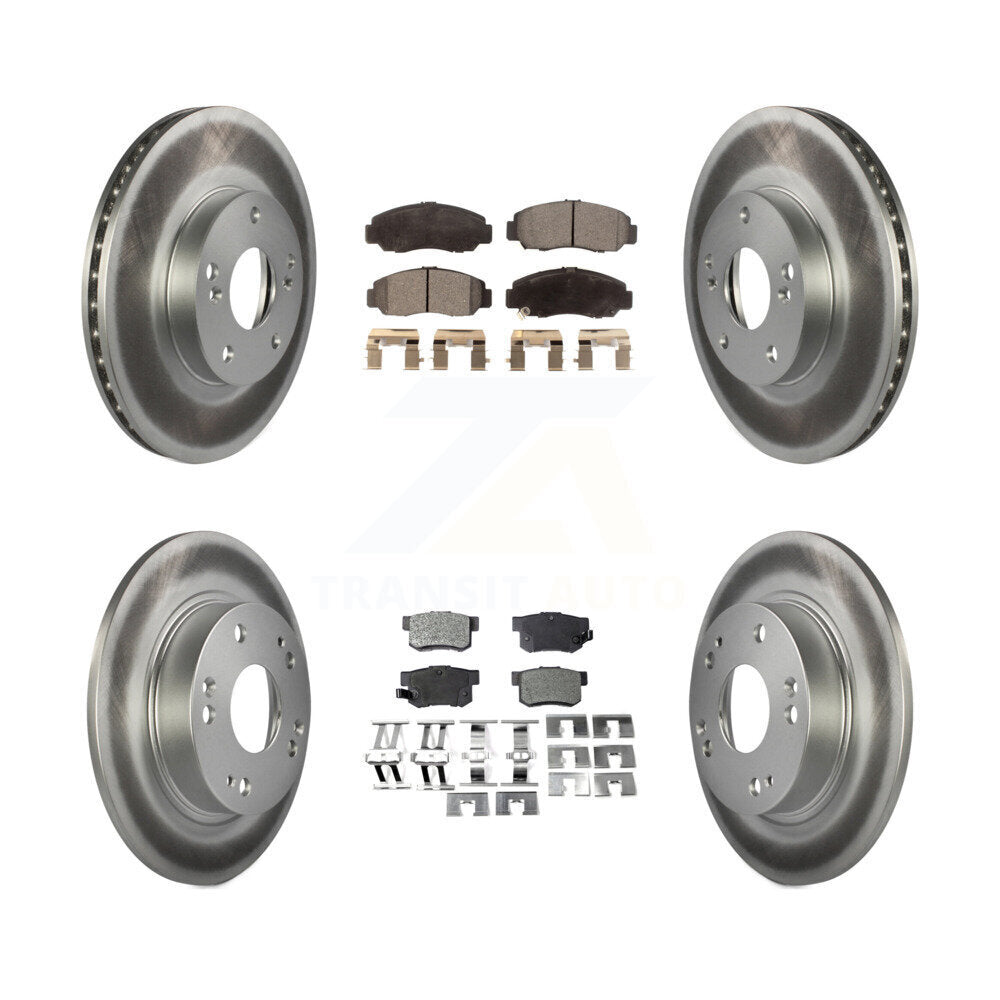 [Avant + Arrière] Kit de disque (revêtu) et plaquette (semi-métallique) de frein pour Acura CSX KGF-100793