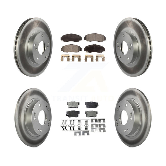 [Avant + Arrière] Kit de disque (revêtu) et plaquette (semi-métallique) de frein pour Acura CSX KGF-100793