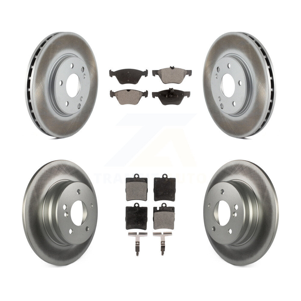[Avant + Arrière] Kit de disque (revêtu) et plaquette (semi-métallique) de frein pour Mercedes-Benz E320 CLK320 E430 CLK430 KGF-100794