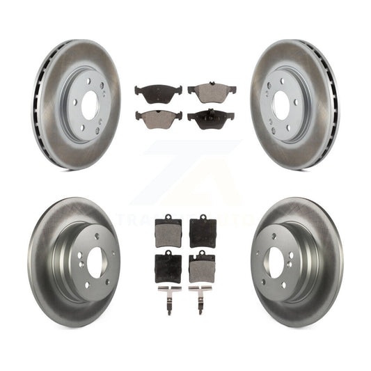 [Avant + Arrière] Kit de disque (revêtu) et plaquette (semi-métallique) de frein pour Mercedes-Benz E320 CLK320 E430 CLK430 KGF-100794