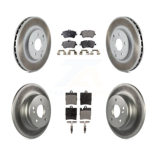 [Avant + Arrière] Kit de disque (revêtu) et plaquette (semi-métallique) de frein pour Mercedes-Benz C240 CLK350 C320 C280 CLK320 C350 KGF-100796