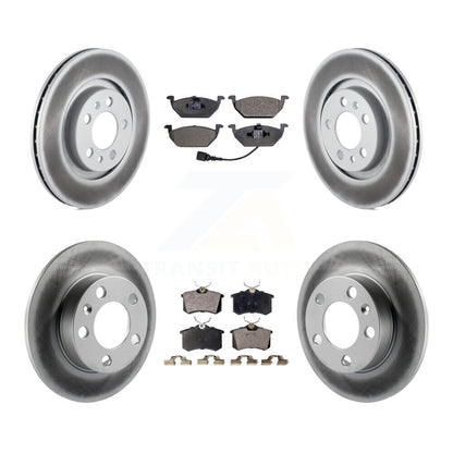 [Avant + Arrière] Kit de disque (revêtu) et plaquette (semi-métallique) de frein pour Volkswagen Beetle Jetta Golf City KGF-100798