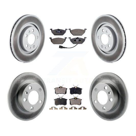 [Avant + Arrière] Kit de disque (revêtu) et plaquette (semi-métallique) de frein pour Volkswagen Beetle Jetta Golf City KGF-100798