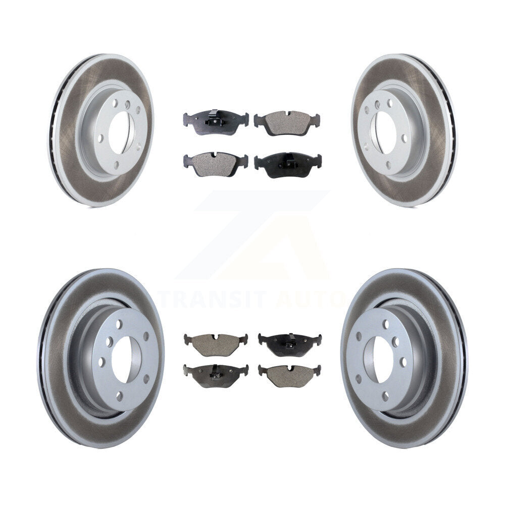 [Avant + Arrière] Kit de disque (revêtu) et plaquette (semi-métallique) de frein pour 1998 BMW 328i 328is avec 294mm Diameter Rotor KGF-100799
